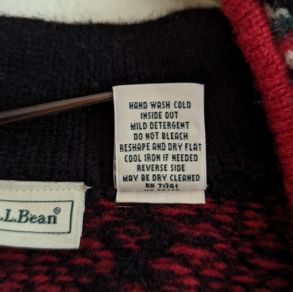 L.L. Bean | S/M | Nordic Fair Isle Merino Wool Zip From Sweater - Picture 11 of 11